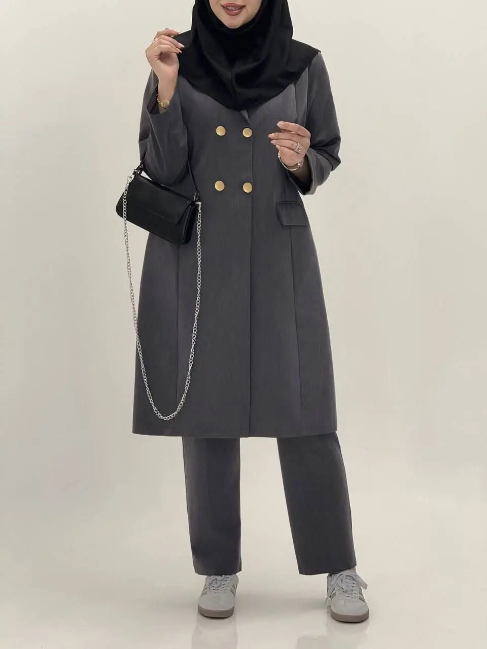 3583-مانتو شلوار اداری فیونا